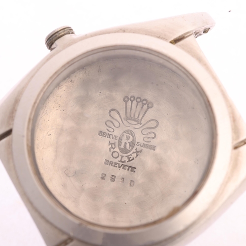 1021 - ROLEX - a Vintage stainless steel Oyster 'Bubble Back' wristwatch case, ref. 2940, circa 1946, seria... 