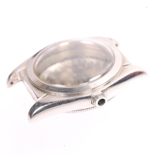 1021 - ROLEX - a Vintage stainless steel Oyster 'Bubble Back' wristwatch case, ref. 2940, circa 1946, seria... 
