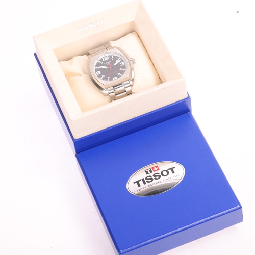 1022 - TISSOT - a stainless steel T-Sport quartz calendar bracelet watch, ref. TKS-BC, circa 2004, black di... 