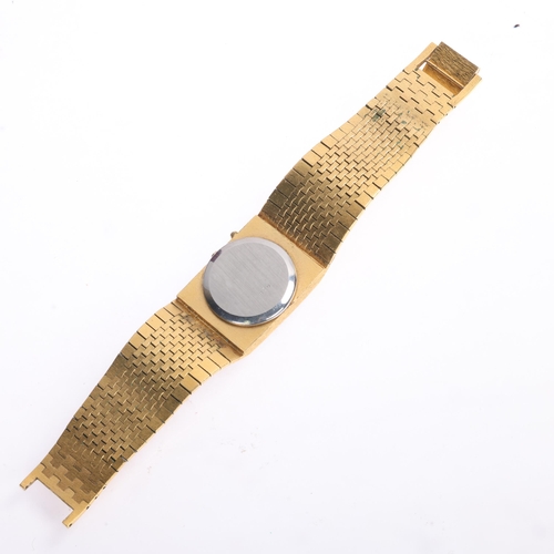 1023 - ROTARY - a Vintage gold plated stainless steel quartz digital bracelet watch, ref. 839, with integra... 