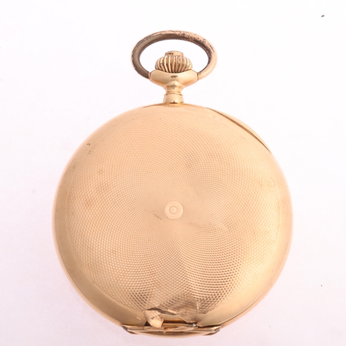 1036 - C.H.F. TISSOT & FILS - an Art Deco 14ct rose gold full hunter keyless slimline pocket watch, circa 1... 