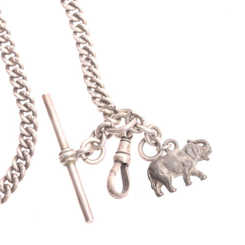 1043 - A silver open-face keyless pocket watch, by Alfred E Baker of North Finchley, white enamel dial with... 