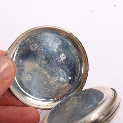 1047 - WALTHAM - a silver open-face keyless pocket watch, circa 1920s, white enamel dial with black Arabic ... 