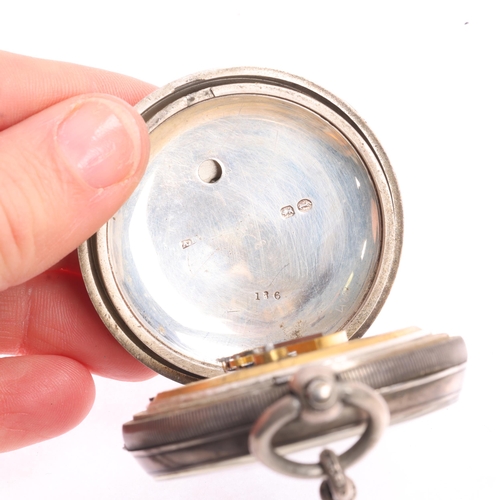 1048 - WALTHAM - a 19th century silver open-face key-wind pocket watch, retailed by J N Masters of Rye and ... 