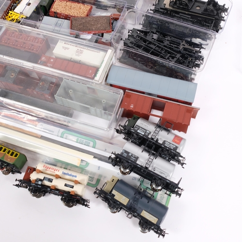 32 - A large collection of various HO gauge model spares and accessories, including a Marklin coach, vari... 