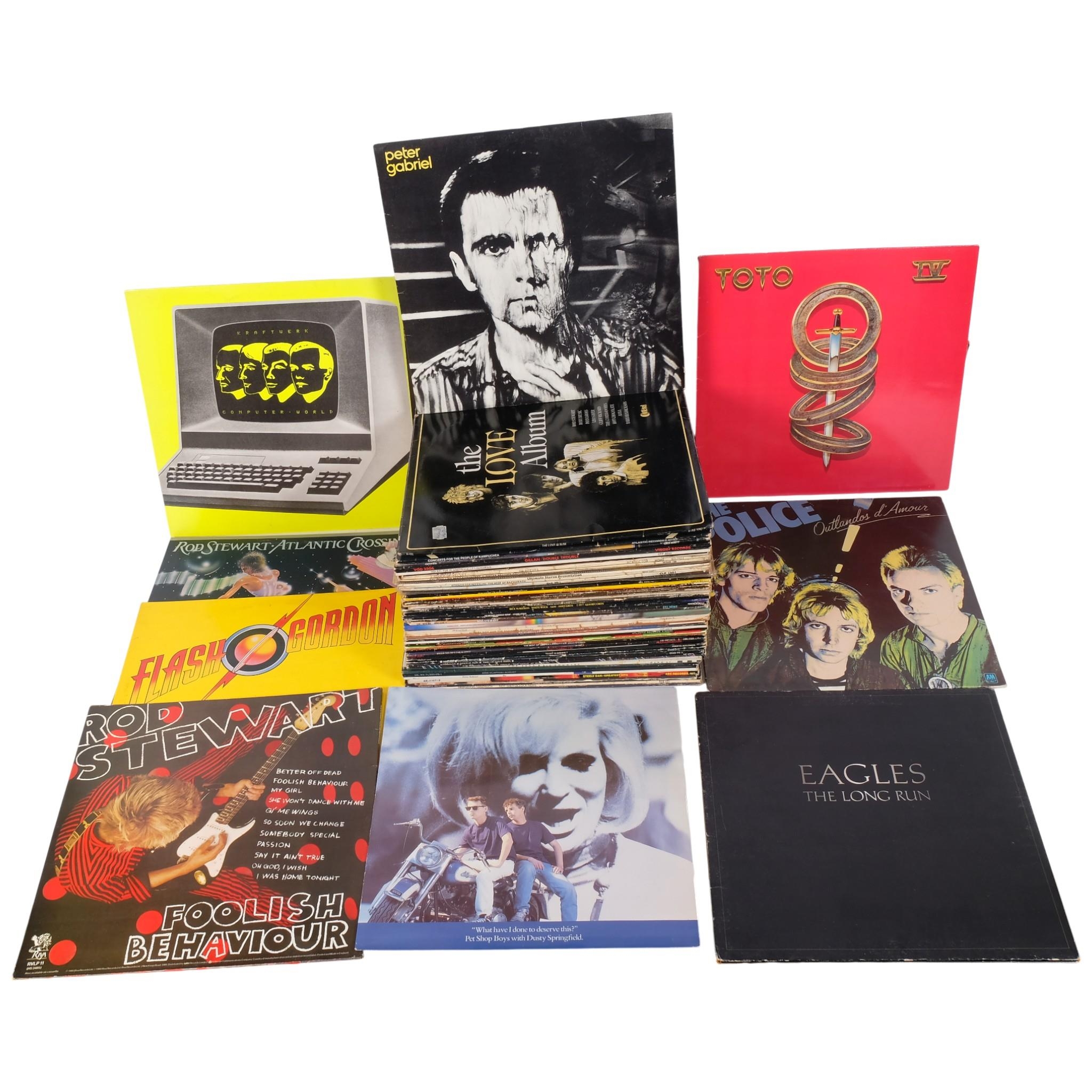 A quantity of vinyl records, examples including Kraftwerk Computer ...