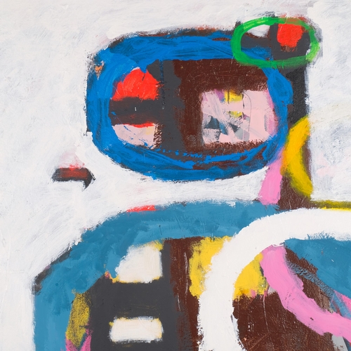 500 - Peter Waldron (1941 - 2022), Totem Painting 3, acrylic on canvas, 125cm x 125cm, unframed, gallery l... 