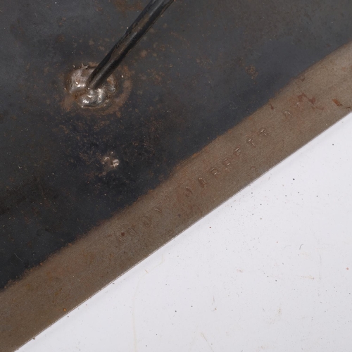 94 - A Steam Punk sculpture of a stylised bird on stand, 45cm