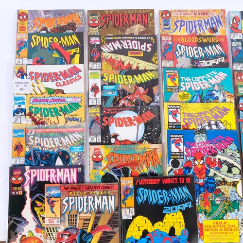 116 - A collection of various Spiderman comics, including The Complete Spiderman x 3, The Sensational Spid... 