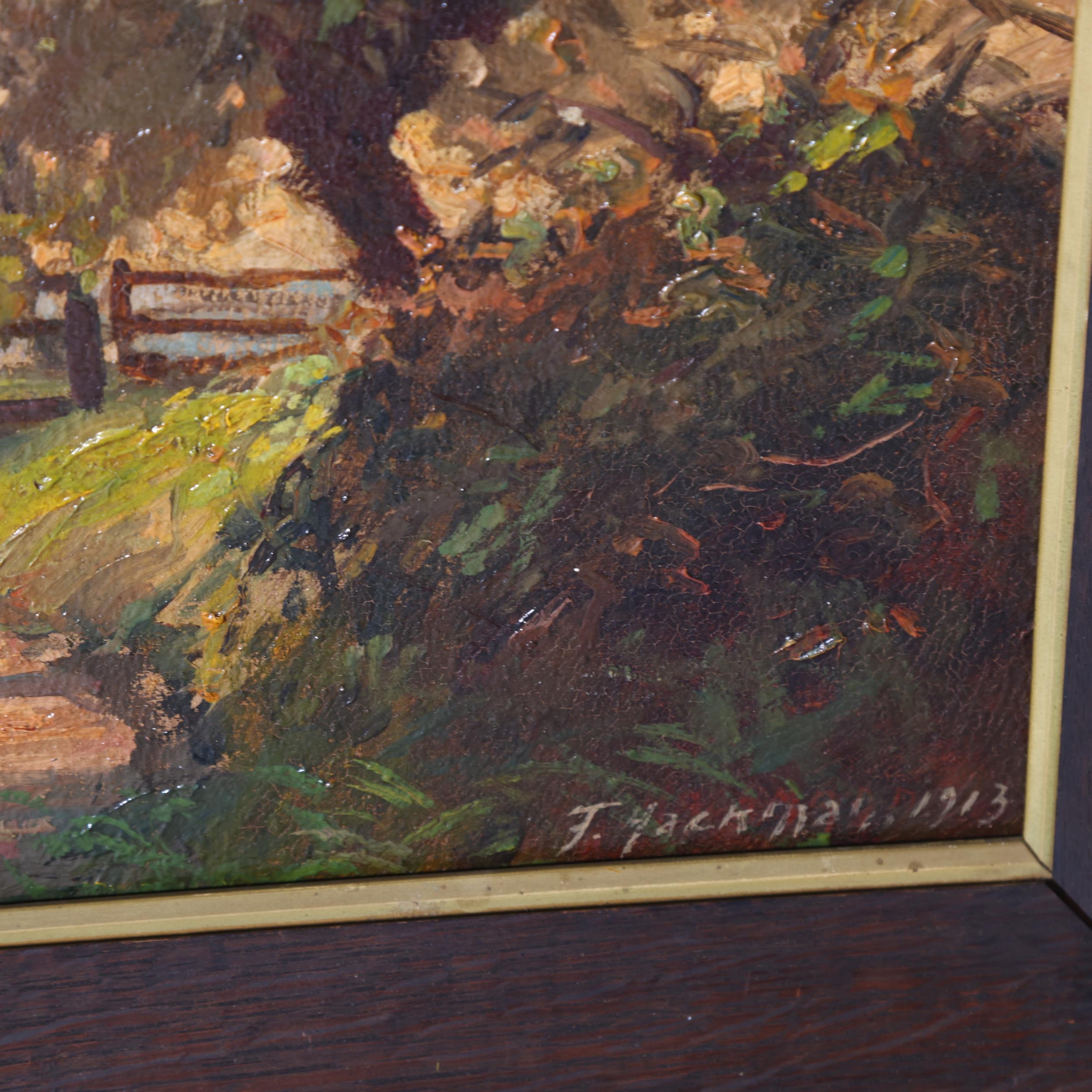 Frederick James Hackman, canal lock, 1913, oil on canvas, 40cm x 61cm ...