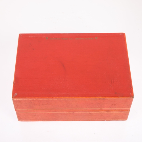 1058 - ROLEX - a Vintage brown/caramel watch box, circa 1970s, 18.5cm x 13cm