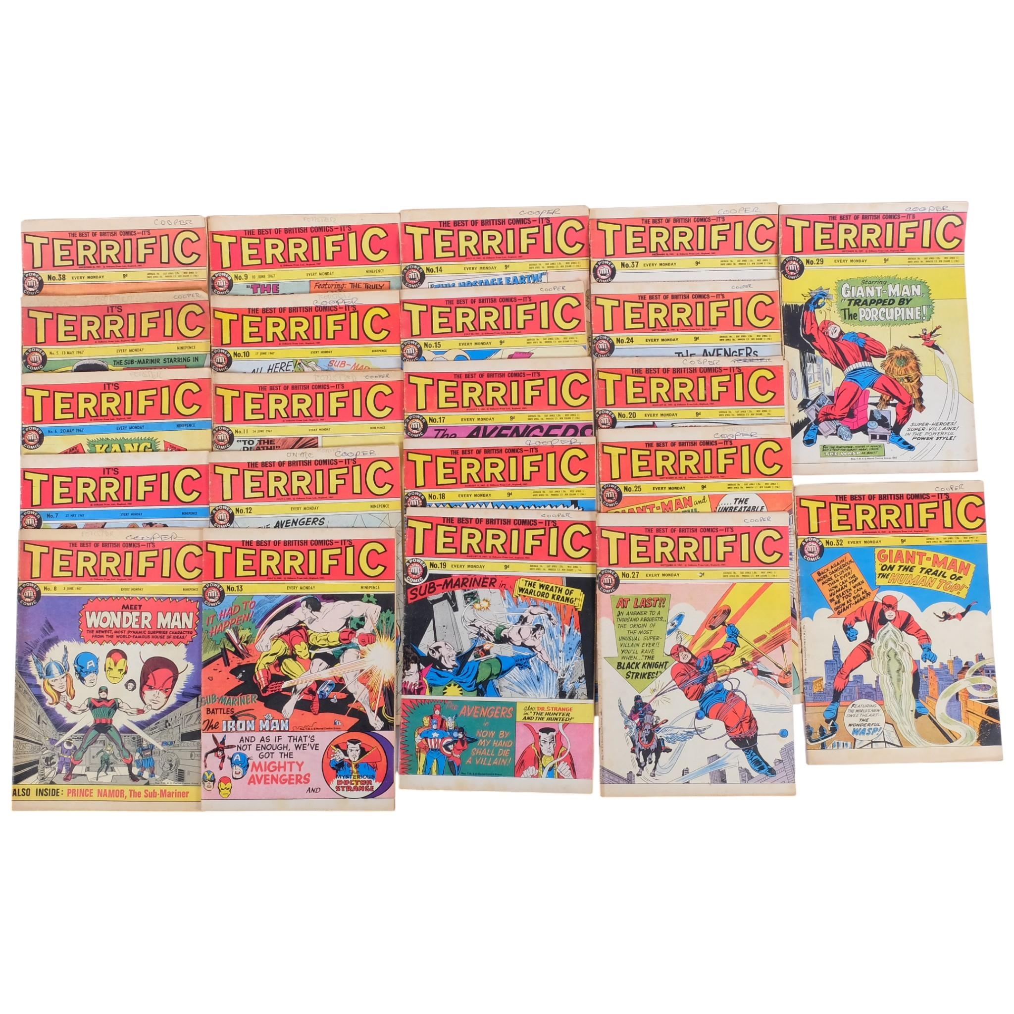 A small collection of 60s Terrific comics including issues 19, 8, 5, 38 etc