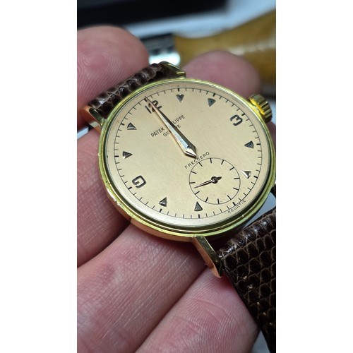 1001 - PATEK PHILIPPE - A Fine and Rare 18ct yellow gold Calatrava 'Freccero' mechanical wristwatch, ref. 2... 