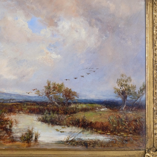 Man gathering reeds, 19th century oil on canvas, unsigned, 33cm x 50cm ...