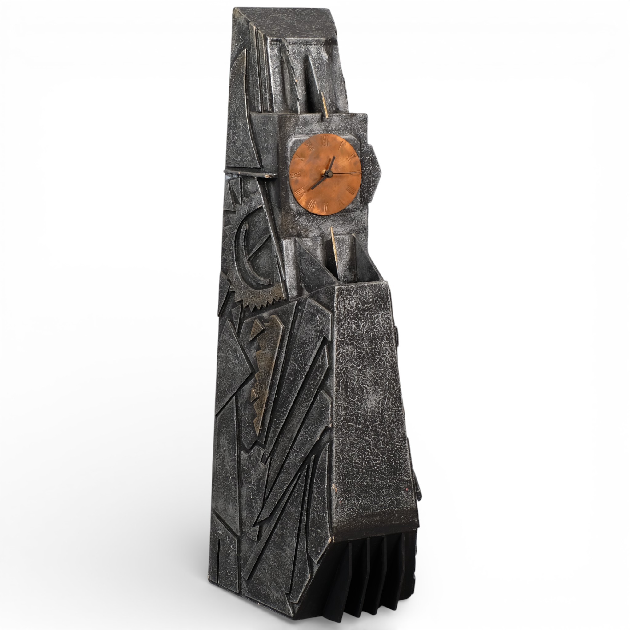 CHRISTIAN N ATKINSON, British, an Industrialist style clock, 