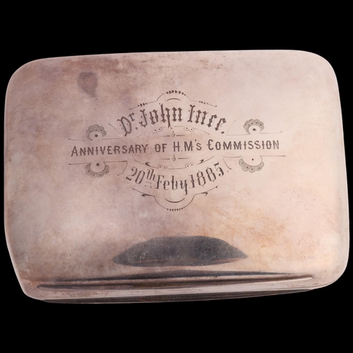 1475 - JACK THE RIPPER INTEREST - a Victorian silver cigarette/cigar case, maker FD, Birmingham 1884, the l... 