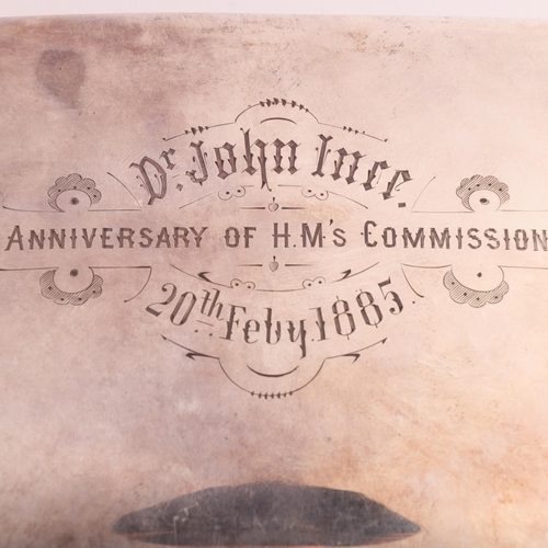 1475 - JACK THE RIPPER INTEREST - a Victorian silver cigarette/cigar case, maker FD, Birmingham 1884, the l... 