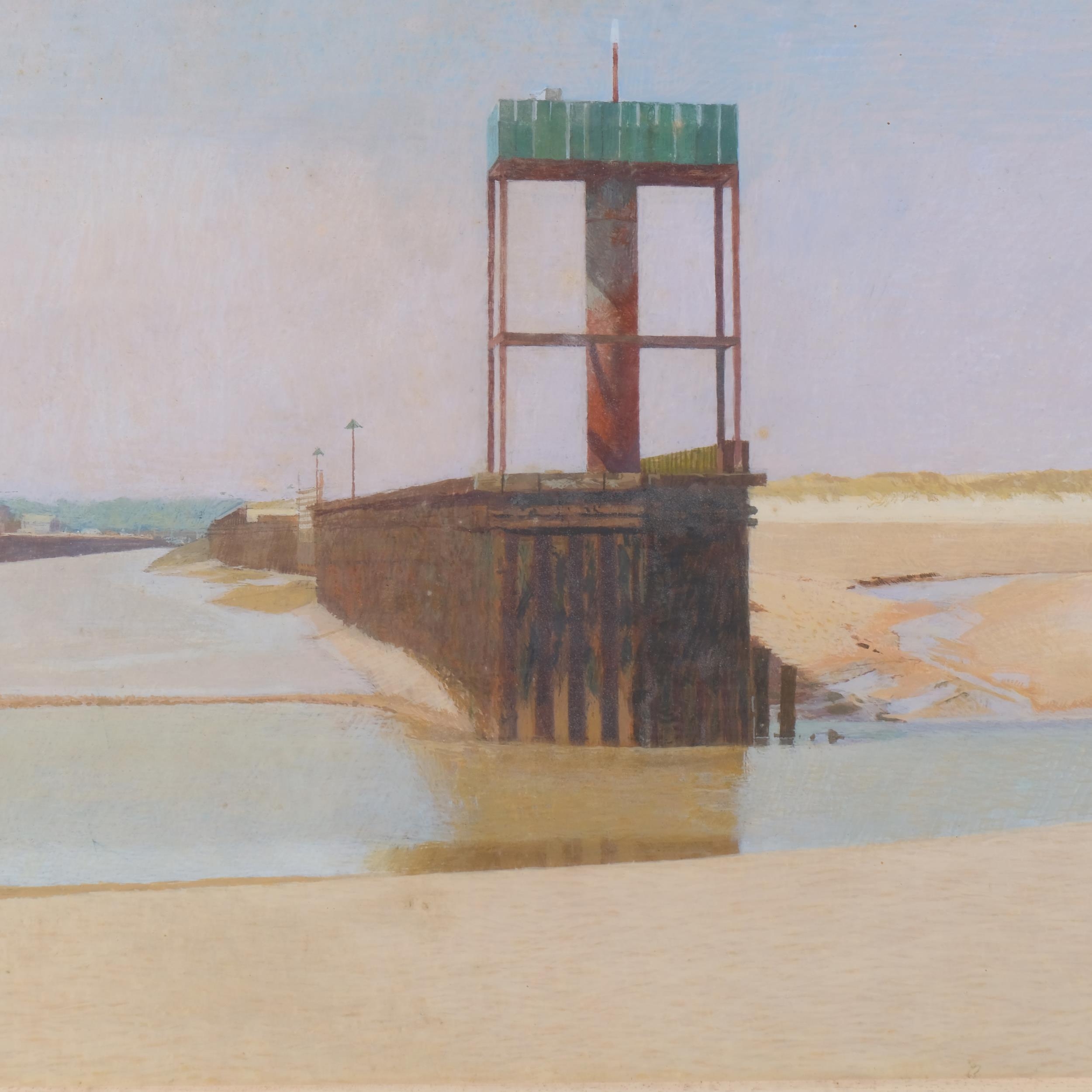 Roger Coleman (born 1930), Estuary at low tide, late 20th century oil ...