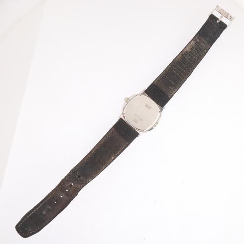 1002 - PIAGET - an 18ct white gold Tanagra quartz calendar wristwatch, ref. 17041, circa 1990s, silvered di... 