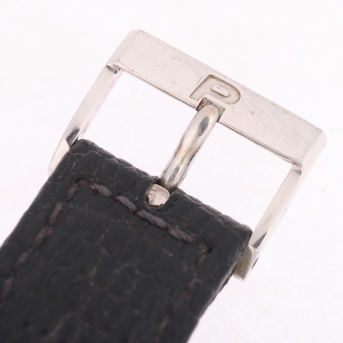 1002 - PIAGET - an 18ct white gold Tanagra quartz calendar wristwatch, ref. 17041, circa 1990s, silvered di... 