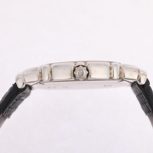 1002 - PIAGET - an 18ct white gold Tanagra quartz calendar wristwatch, ref. 17041, circa 1990s, silvered di... 