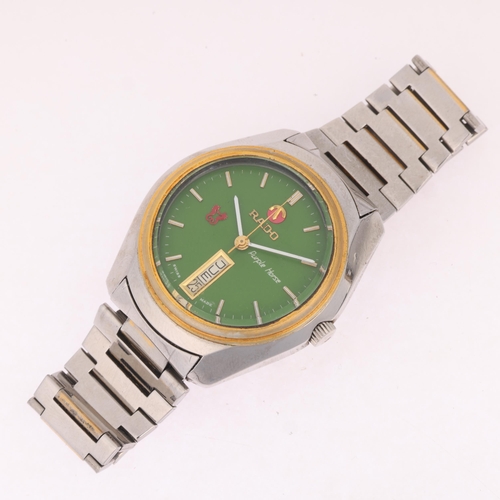 1026 - RADO - a Vintage stainless steel Purple Horse mechanical calendar bracelet watch, ref. 625.7997.4, c... 