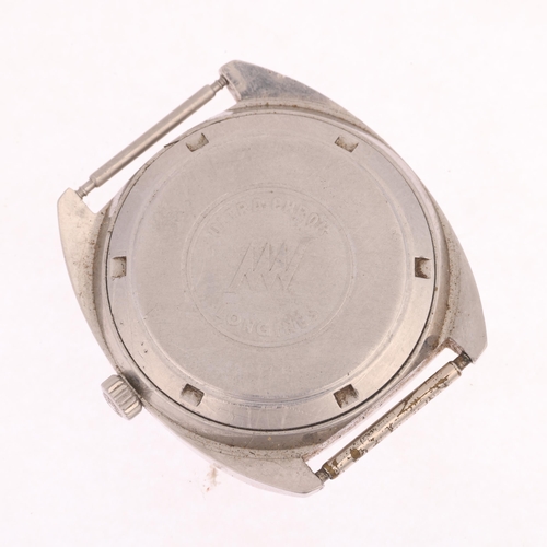 1027 - LONGINES - a Vintage stainless steel Ultra-Chron automatic chronometer calendar wristwatch head, ref... 