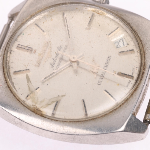 1027 - LONGINES - a Vintage stainless steel Ultra-Chron automatic chronometer calendar wristwatch head, ref... 