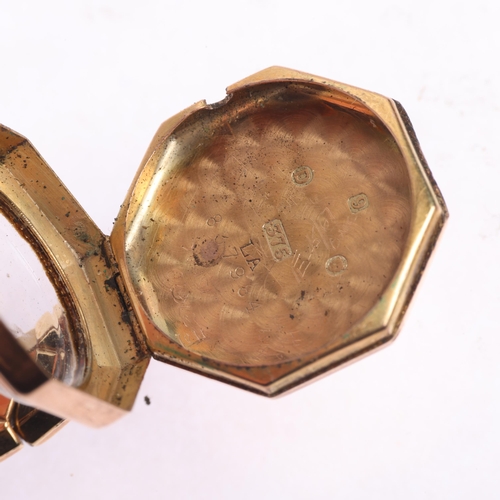 1042 - TIVOLI - a lady's Vintage 9ct rose gold mechanical wristwatch, silvered engine turned sunburst dial ... 