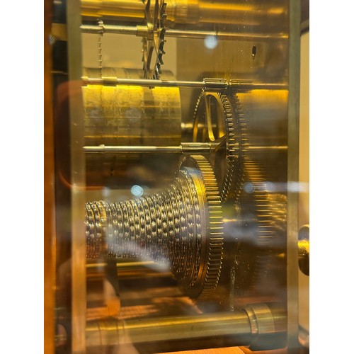 59 - An Edwardian timepiece, by A J Barnsdale of London, 8-day brass chain-driven single fusee movement, ... 