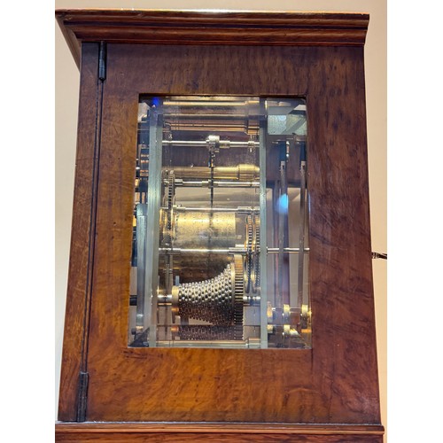 59 - An Edwardian timepiece, by A J Barnsdale of London, 8-day brass chain-driven single fusee movement, ... 