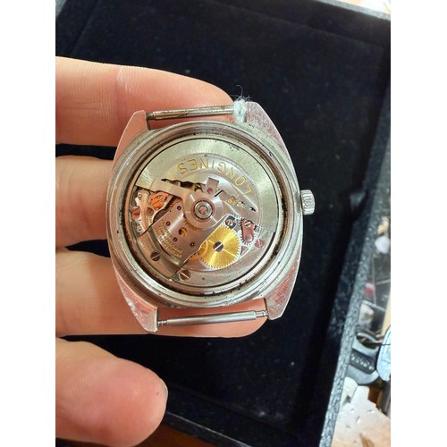 1027 - LONGINES - a Vintage stainless steel Ultra-Chron automatic chronometer calendar wristwatch head, ref... 