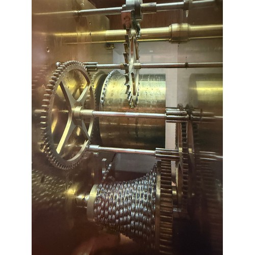 59 - An Edwardian timepiece, by A J Barnsdale of London, 8-day brass chain-driven single fusee movement, ... 