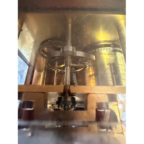 59 - An Edwardian timepiece, by A J Barnsdale of London, 8-day brass chain-driven single fusee movement, ... 