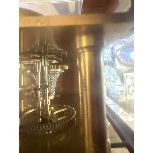 59 - An Edwardian timepiece, by A J Barnsdale of London, 8-day brass chain-driven single fusee movement, ... 