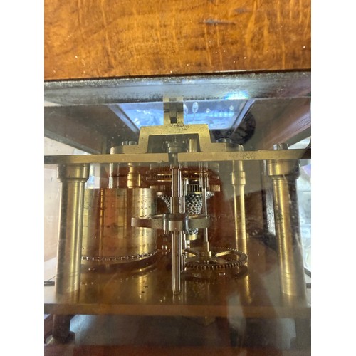 59 - An Edwardian timepiece, by A J Barnsdale of London, 8-day brass chain-driven single fusee movement, ... 