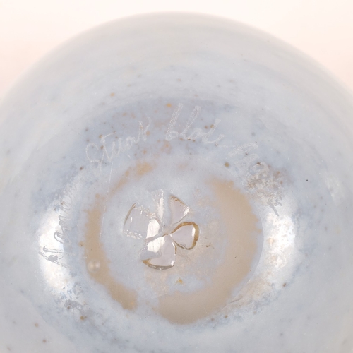 262 - Norman Stuart Clark, an Art Deco design semi-iridescent vase, with etched signature to underside, di... 