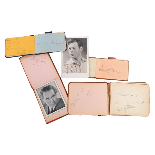 270 - A collection of 4 Vintage autograph books, and signed photograph of Desmond Carrington, some interes... 