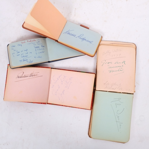 270 - A collection of 4 Vintage autograph books, and signed photograph of Desmond Carrington, some interes... 