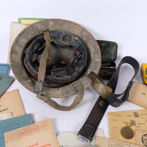 A collection of Second World War Period military ware, including a ...