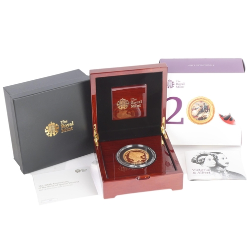 1 - The 200th Anniversary of the Birth of Queen Victoria – 2019 UK Five Ounce Gold Proof Coin, Harringto... 