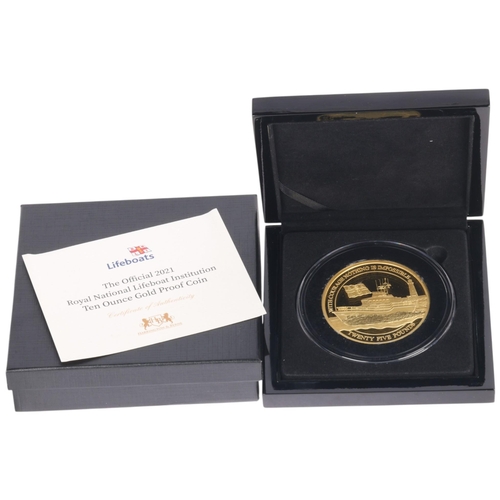 12 - The Official 2021 Royal National Lifeboat Institution Ten Ounce Gold Proof Coin, Harrington & Byrne,... 