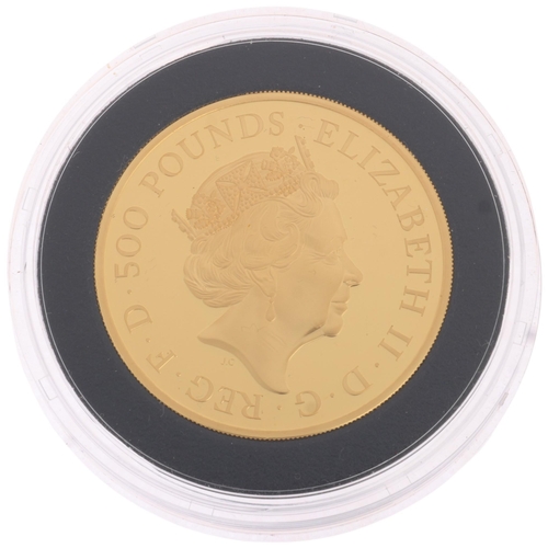 2 - The Queen’s Beasts – 2021 UK Five Ounce Gold Proof Coin, The Royal Mint, 500 Pounds (5oz/156.295g), ... 