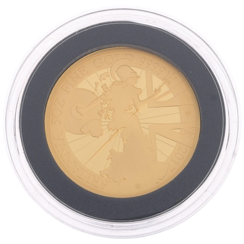 3 - The Britannia 2017 – UK Five Ounce Gold Proof Coin, The Royal Mint, 500 Pounds (5oz/156.30g), 999.9 ... 