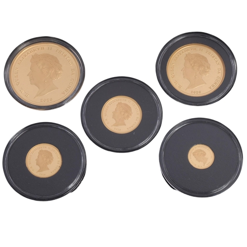 40 - 2020 Laurel Gold Proof Premium 5-Coin Collection, Harrington & Byrne, Tristan da Cunha, comprising F... 