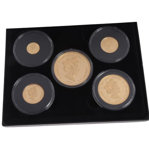 45 - 2020 80th Anniversary of Dunkirk Five Gold Proof Sovereign Collection, Harrington & Byrne, Alderney,... 