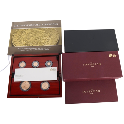 51 - The Sovereign – 2020 UK Gold Proof Sovereign 5-Coin Collection, The Royal Mint, comprising Five Sove... 