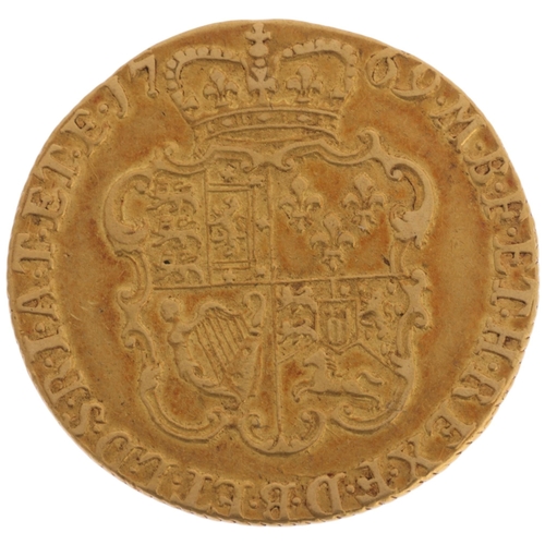 George III 1769 Gold Guinea, Third laureate portrait right, Crowned ...