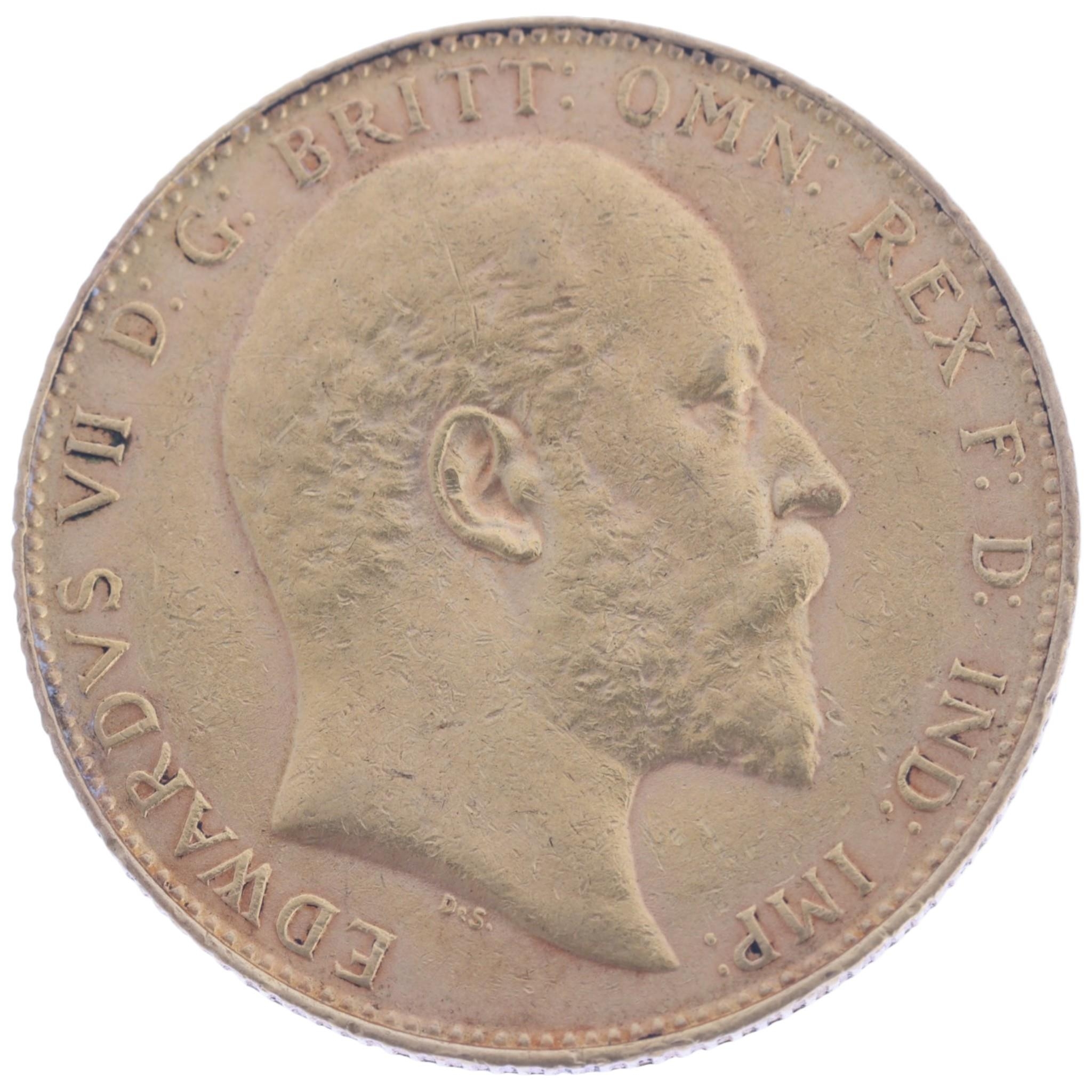 An Edward VII 1908 Gold Full Sovereign Coin, Perth Mint, 7.9g