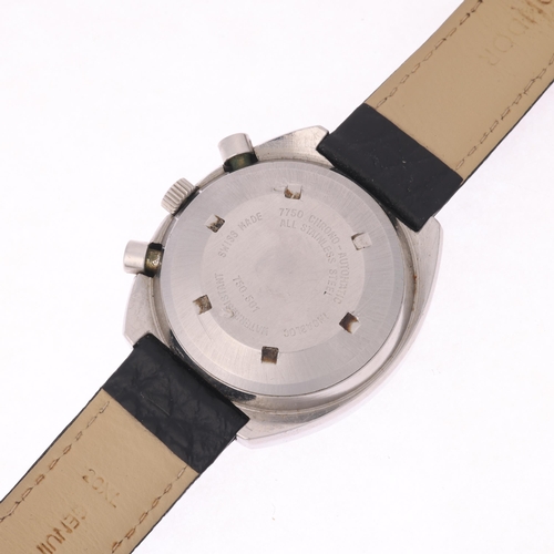 1007 - HEUER - a Vintage stainless steel Pasadena automatic chronograph calendar wristwatch, ref. 750.501, ... 